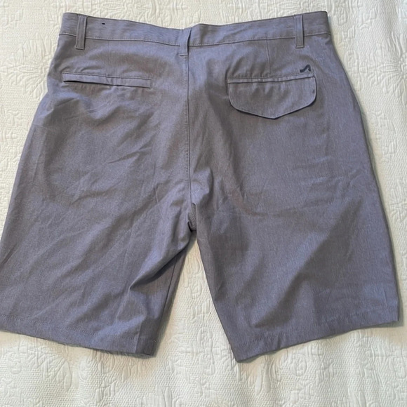 Surf Style Men’s Shorts Gray 36 Polyester Spandex Zip Fly Snap Pocket Back - Picture 4 of 7